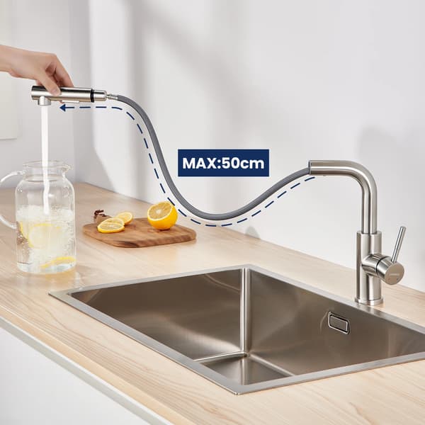 Køkkenvask, Dobbelt Flowtilstande, 360° Drejelig,Krom, G3/8