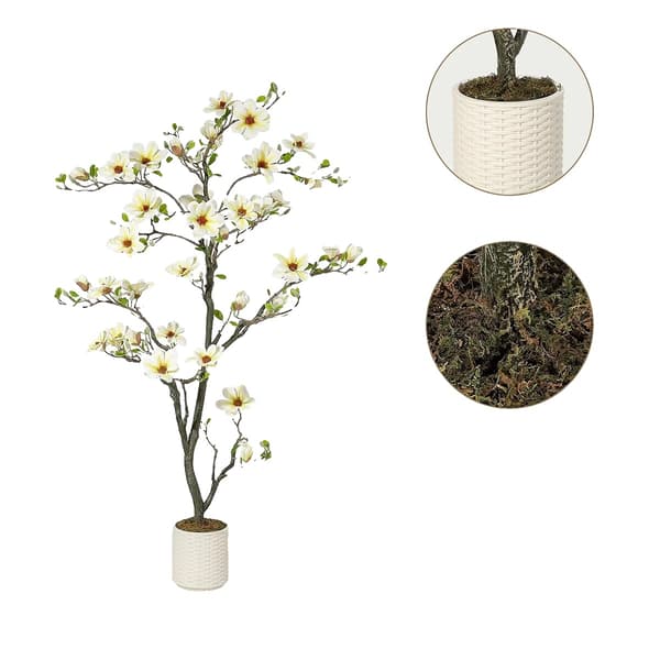 Kunstig Magnolia Træ, Elegant Design, Lav Vedligeholdelse,180cm