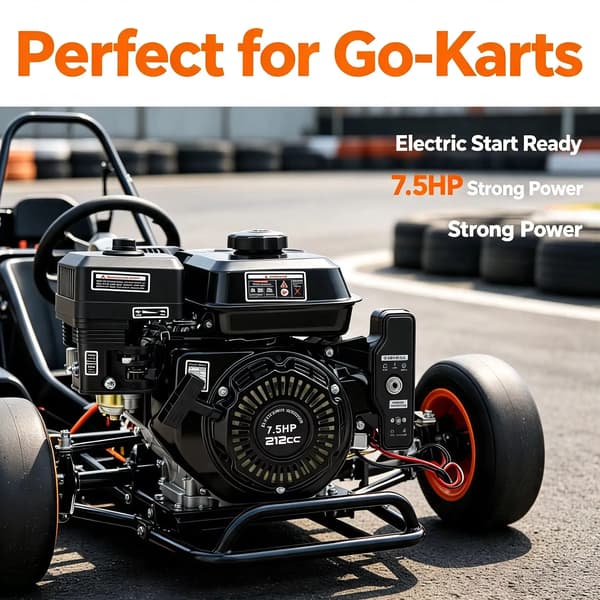 Motor, 7,5HK Effekt, Tvangsventileret Kølesystem,sort