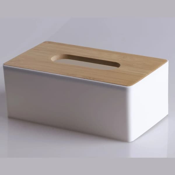 Tissuefack, Solid Trädesign, Passar Standard Näsdukar,Vit1