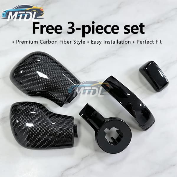 Gear Shift Knob, Carbon Fiber, Ergonomisk Design,sort