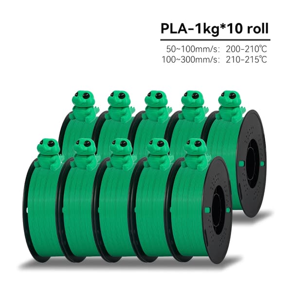 3D-printer filament, PLA-material, nem at bruge,10Rulle Grøn