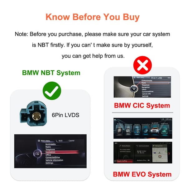 Carplay Decoder, Kompatibel med luksusbils NBT-systemer, Nem installationssupport,NBT System