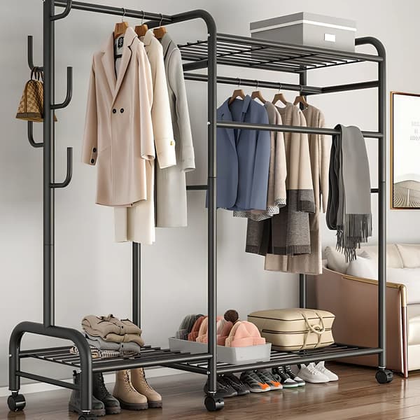 Kappeholder, Multi-Skinne Design, Gulvstående Opbevaring,sort