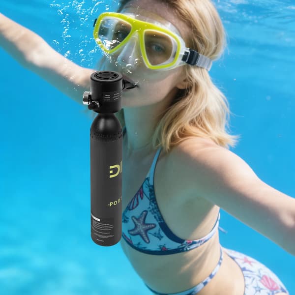 Mini Scuba Tank, Hållbart Material, Bärbar Design,svart