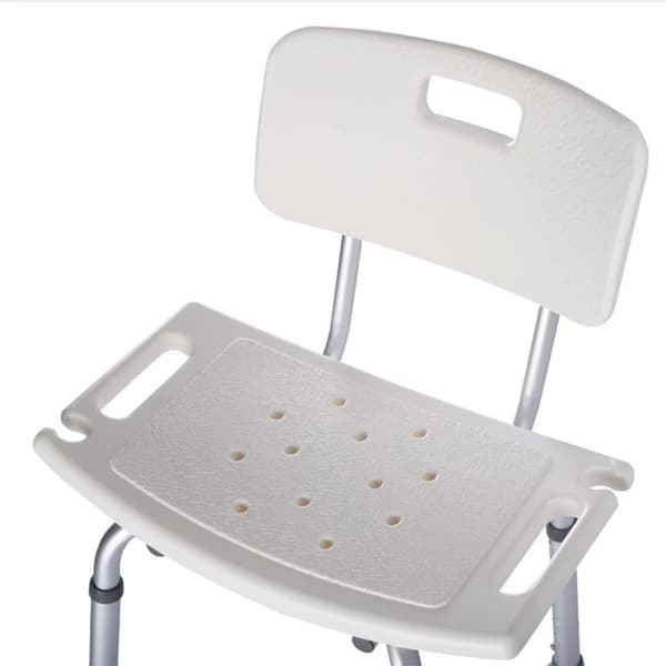 Duschstol, Höjdjusterbar, Ergonomisk Design,VIT