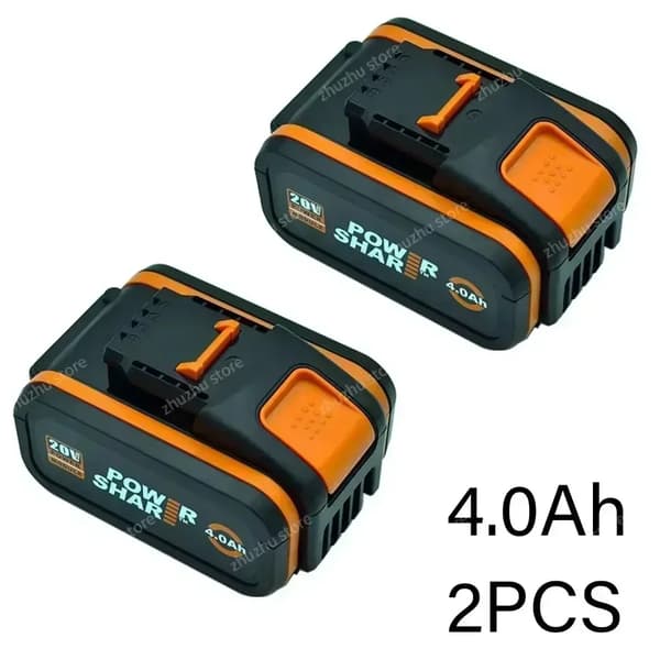 Batteri, 20V, 6000mAh kapacitet,Worx 4AhX2