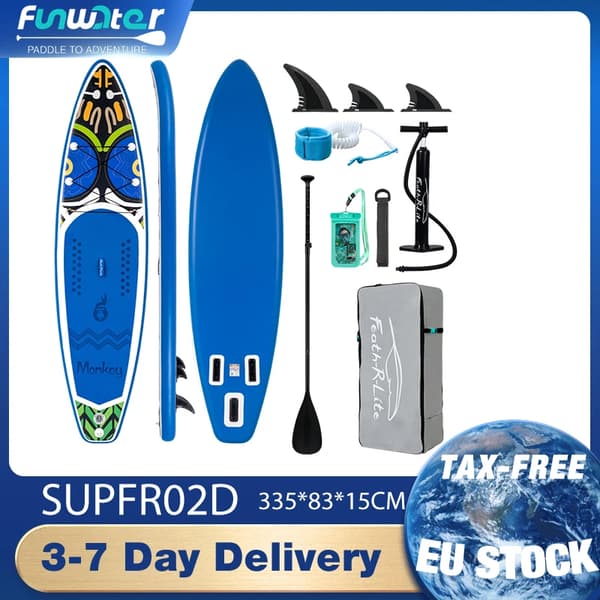 Paddleboard, Hållbar PVC, Hög Viktkapacitet,SUPFR02D 335*83*15cm