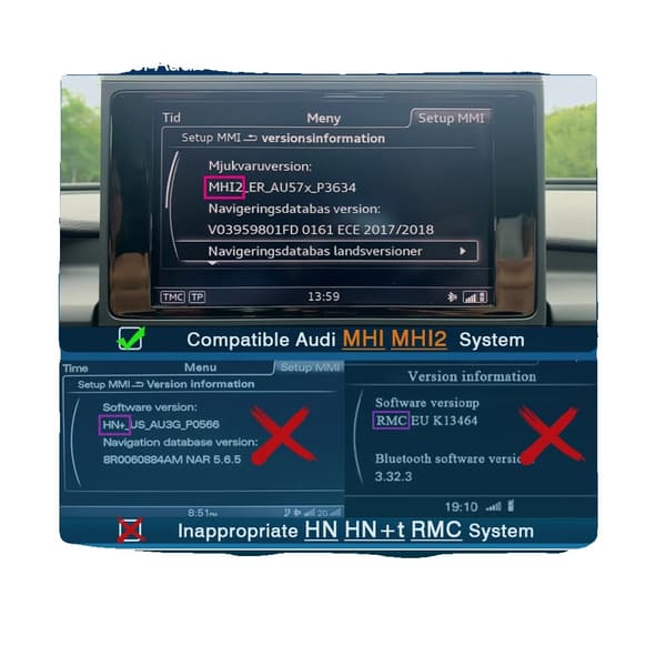CarPlay og Android Auto Interface, Nem Installation, USB Software Opgradering,For A6 A7 MHI2