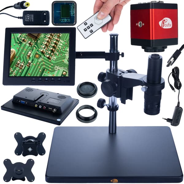 Digitalt Mikroskop, Justerbar Arm, 3D Visualisering,sort, 45x