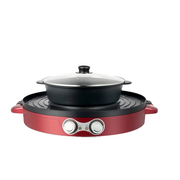 Hot Pot, Elektrisk Grill, Inomhusmatlagning,Röd