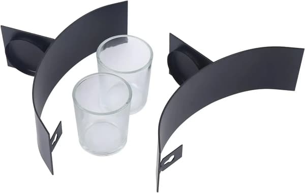 Ljusstake, Järnkonstruktion, Lätt att Installera,2st, svart