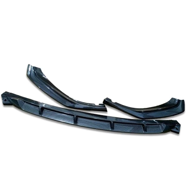 Front Bumper Lip Spoiler, Installationsvenlig, Holdbart Plastik,Kulfiber mønster
