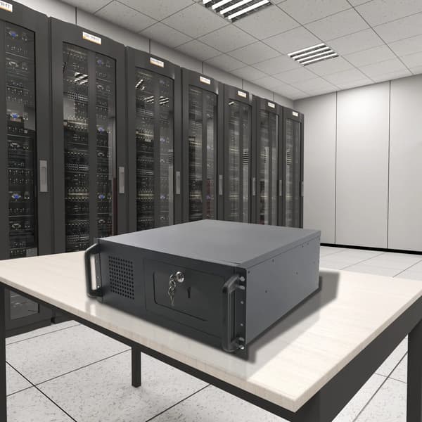 Serverchassi, Full Tower, 4U Formfaktor, 17,72 x 16,93 x 6,97 tum, Stöder ATX/Micro-ATX/Mini-ITX, 7 PCI-expansionsplatser