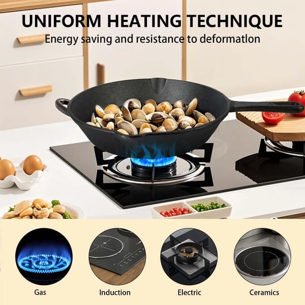 Gjutjärnsgrytset, Mångsidig Matlagning, Ergonomisk Design,4 Pcs