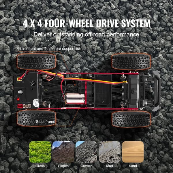 RC-bil, 4WD, terrängegenskaper, 1PC
