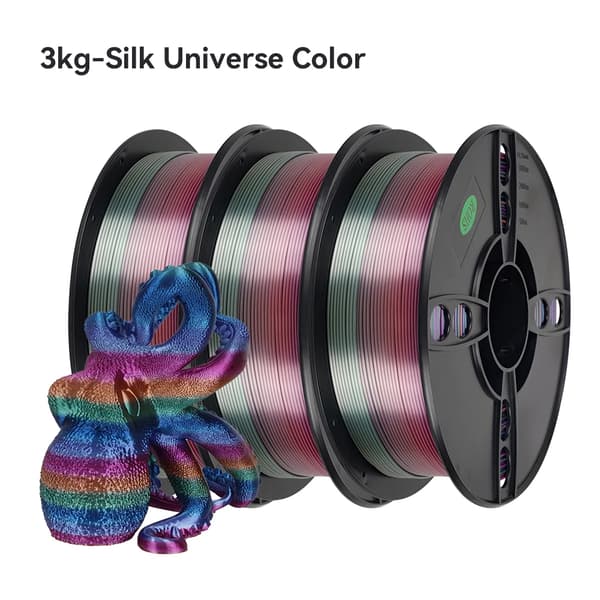 3D-printer filament, 1,75 mm diameter, blank finish,3kg Silke Univers