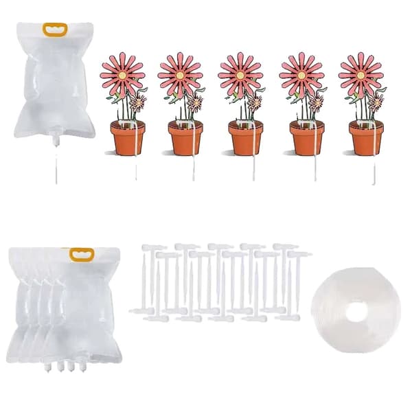 Växtbevattningspåse, Justerbar Dropphastighet, Hållbart Plastmaterial,20 m 20 regulator