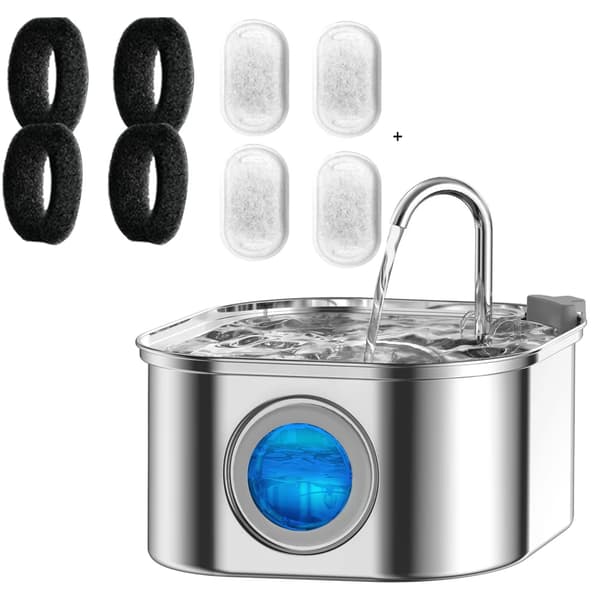 Vattenfontän, Automatisk drift, Tyst pump,Pet Water 4Chips