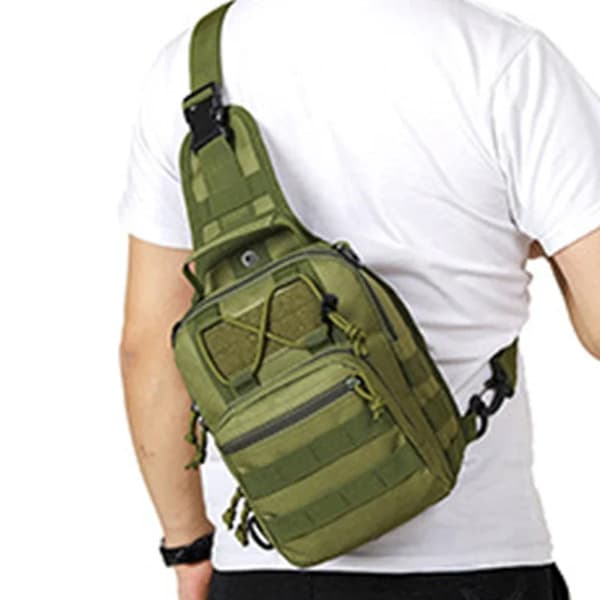 Sling Ryggsäck, Avslappnad Stil, Hållbart Material,armégrön