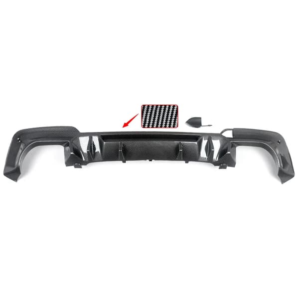 Bageste Stødfanger Diffuser Lip, Carbon Fiber Look, Aerodynamisk Design,kulstoflook