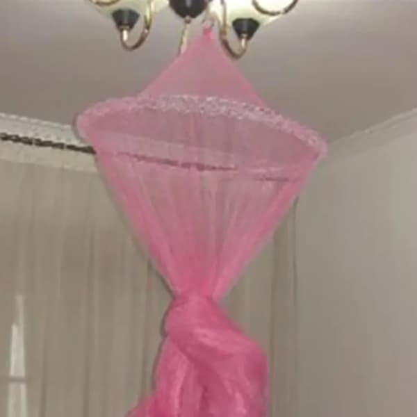Myggenet Seng, Delt Design, Holdbart Materiale,Pink