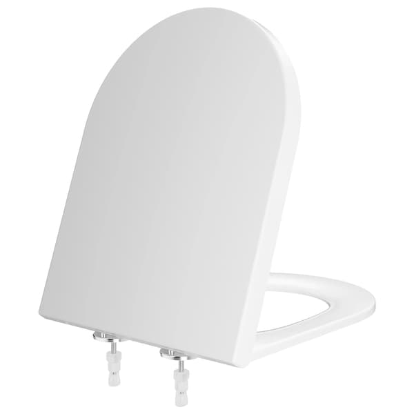 Toalettsits, Ergonomisk Design, Mjuk Stängningsmekanism,Vit