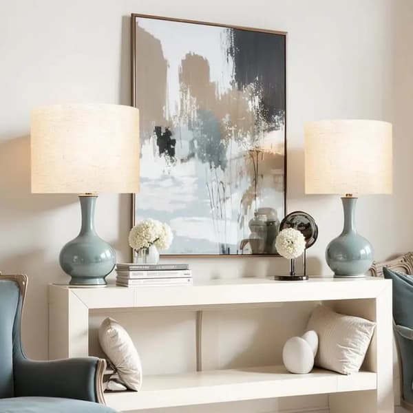 Trommelampe Skærm, Nem Montering, Stilfuldt Design,Beige