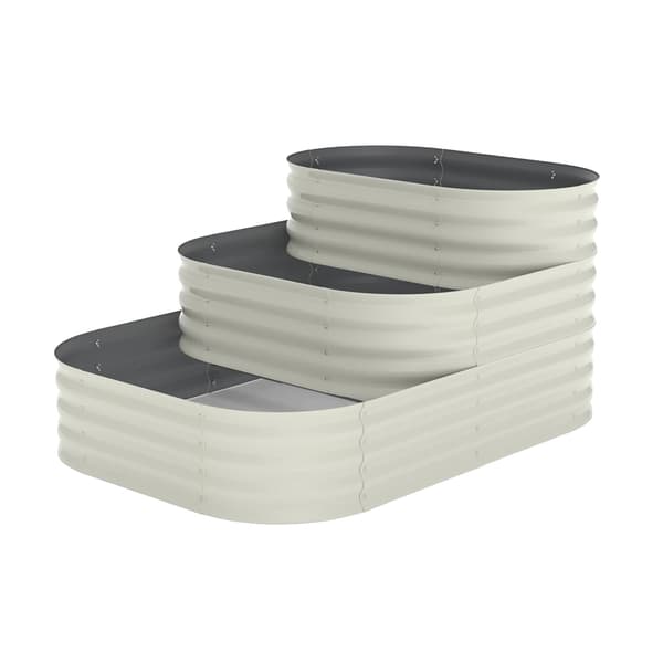 Höjd trädgårdsbädd, utbyggbar design, hållbart material,Beige