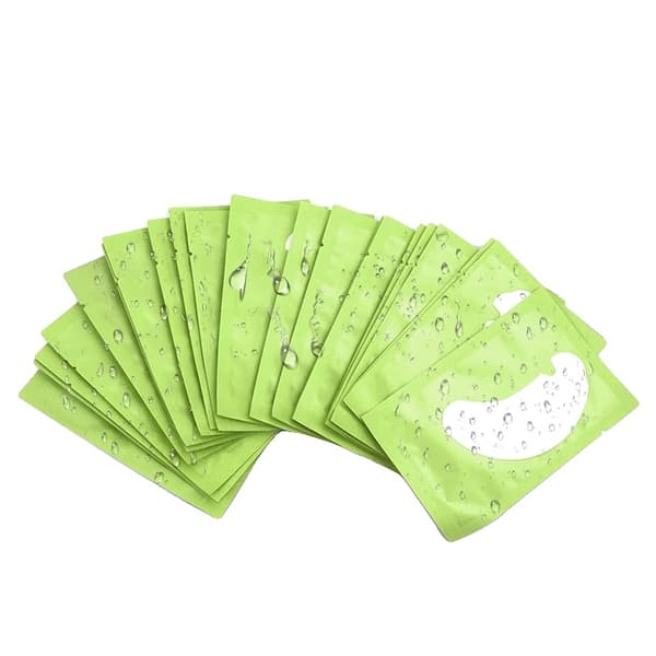 Ögonkuddar, Hydrogelmaterial, Hypoallergenisk Formel,50PCS Grön