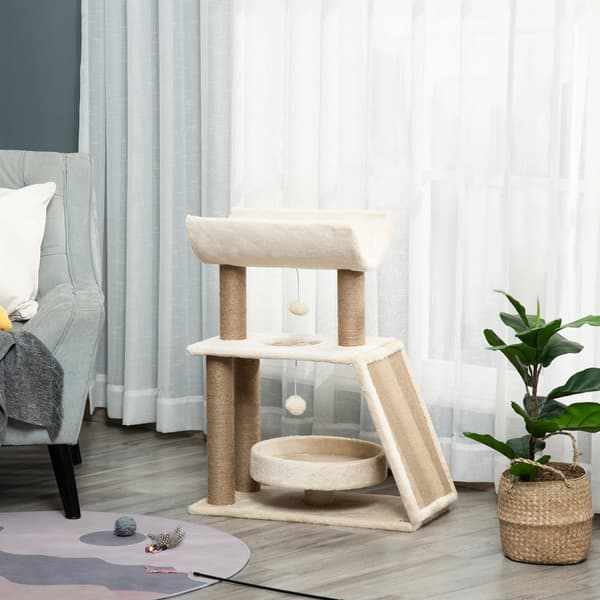 Katteaktivitets træ, Multifunktionelt design, Holdbar konstruktion,Sølv