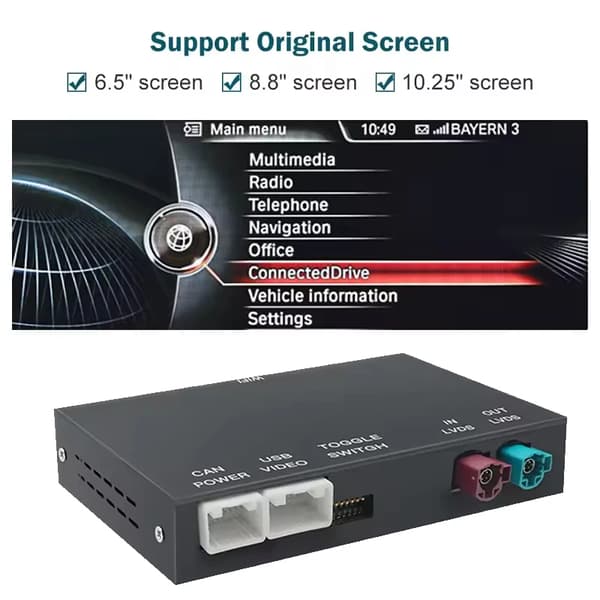 Streaming Box, Trådløs CarPlay, Android Auto Kompatibel,NBT