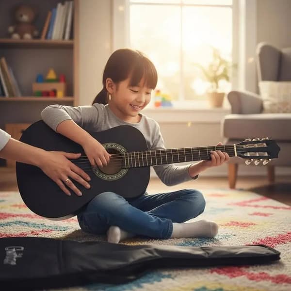 Gitarr, Nybörjarvänlig, Inkluderar Gigväska,Svart