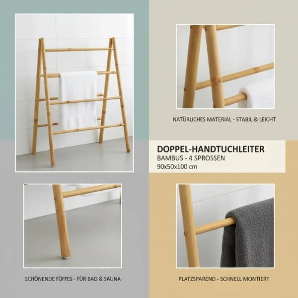 Håndklædeholder, Multi-Niveau Design, Miljøvenlige Materialer,hær grøn