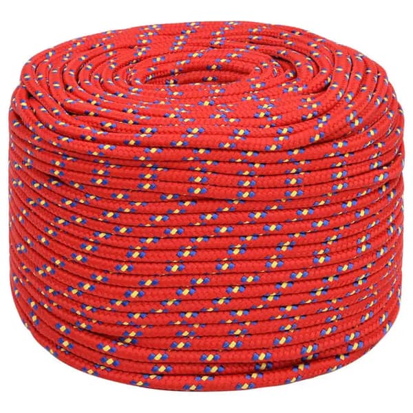 Rep, Polypropenmaterial, 50 Meter Längd,Röd