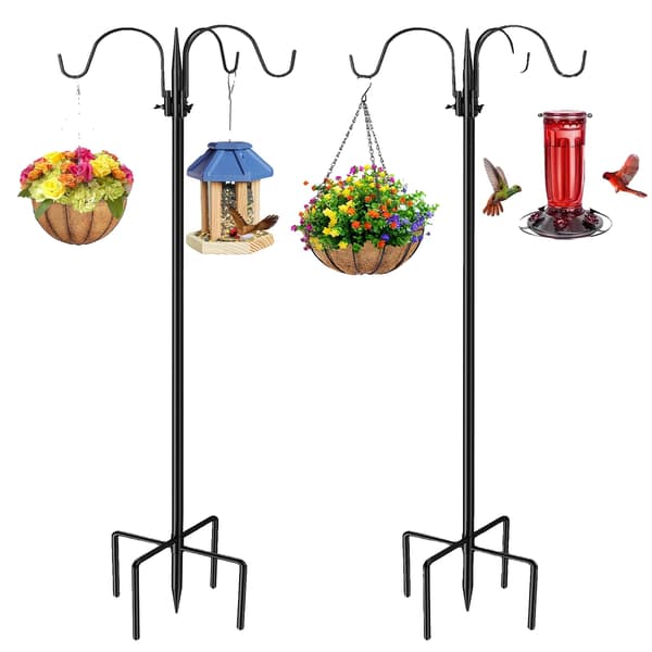 Havekrog, Justerbar Højde, Stabil 5-Huls Base,2PCS 1.6m 3 krog