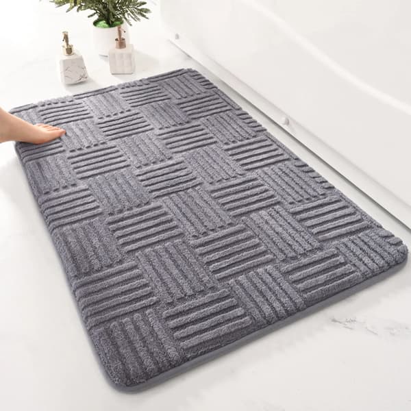 Gulvmåtte, skridsikker design, nem vedligeholdelse,50x80cm-a, MØRKE GRÅ