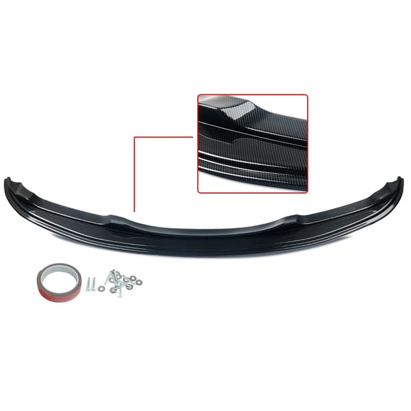 Front Bumper Splitter Lip, Passer til 3-Series Sedan, Holdbart ABS Plast,Kulfiberlook