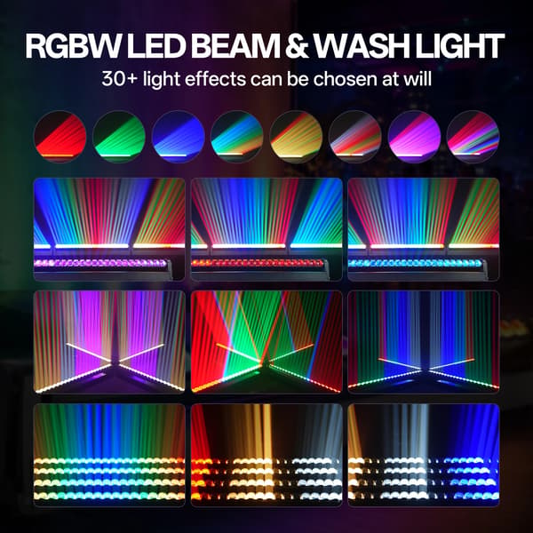 Vaskelys, RGBW LED, DMX Kontrol,EU stik
