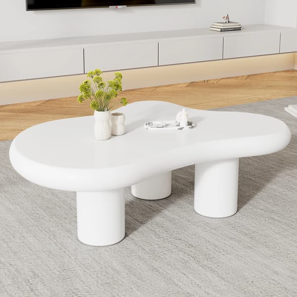 Kaffebord, Modern MDF-design, Lätt och Mångsidig,VIT