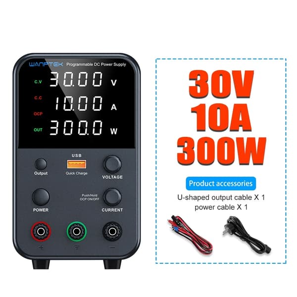 Strömförsörjning, Justerbar Spänning, LED-display,WJ W 30V 10A