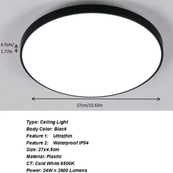 Loftlampe, 24W Energi Effektiv, Moderne Design,21-30W, M, A6302