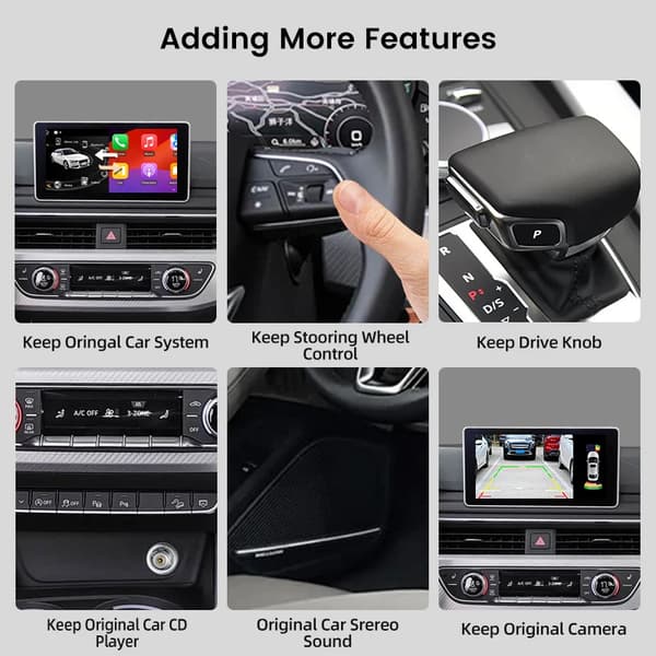 CarPlay og Android Auto Interface Adapter, Trådløs Forbindelse, Nem Installation,For A4/A5/Q7/A3