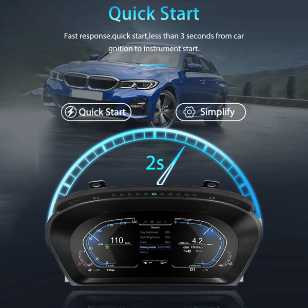 Digital Dashboard Cluster, Plug-and-Play Installation, Multi-Sprog Support,For E90 E91 E92