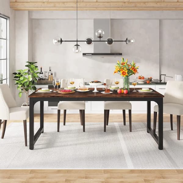Spisebord, Industriel Stil, Pladser 6-8,Rustik Brun