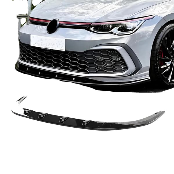 Framstötfångar Lip Diffuser Spoiler Kit, Glansig Yta, Hållbart Material,svart