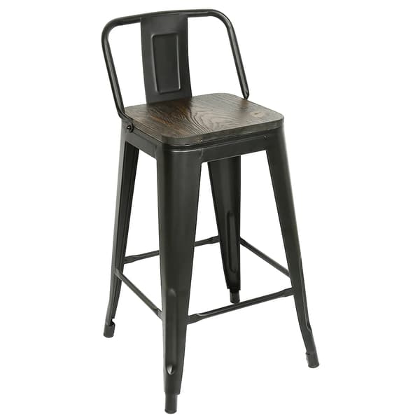 Barstol, Industriel Stil, Metal Konstruktion,sort