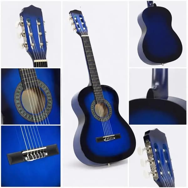 Klassisk Gitarr, Lönnträ Konstruktion, Lätt att Spela,Blå