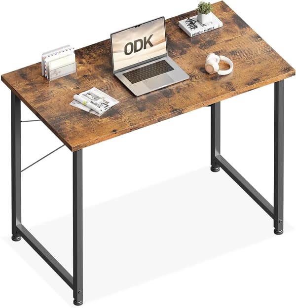 Skrivbord, Robust Konstruktion, Minimalistisk Design,Brun