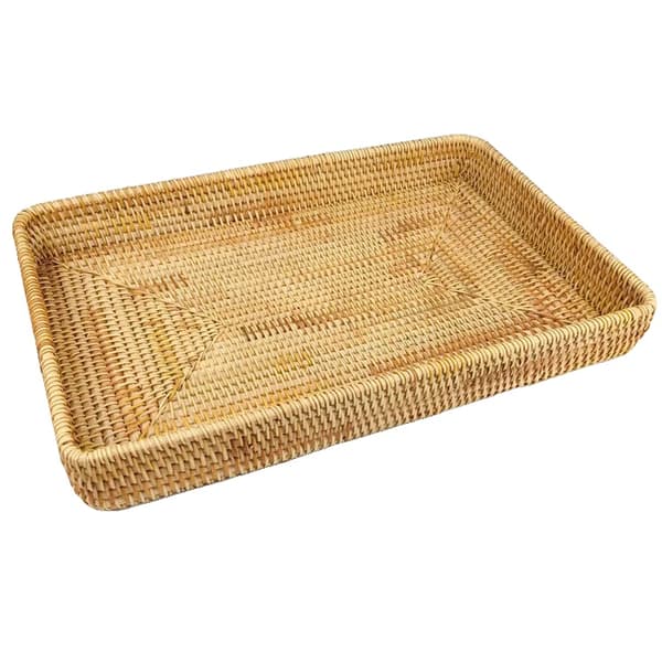 Förvaringskorg, Bambumaterial, Mångsidig Design,Röd